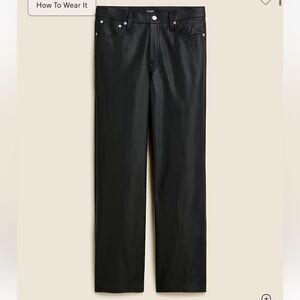 Jcrew Slim wide-leg pant in faux leather